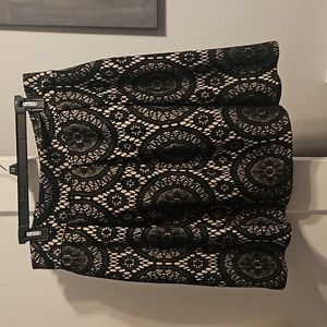 Crochet look skirt.